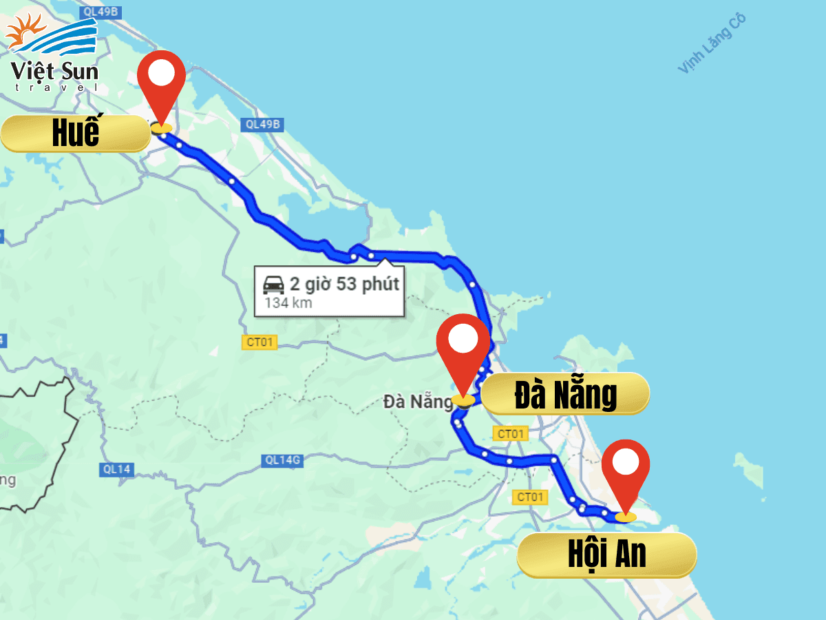 Bản đồ du lịch miền trung
