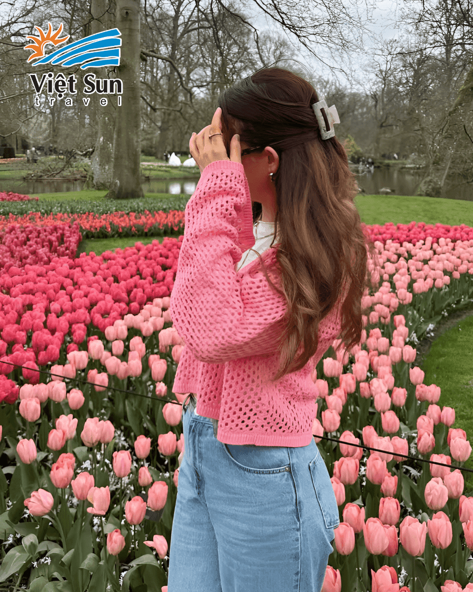Check in Keukenhof tại Hà Lan