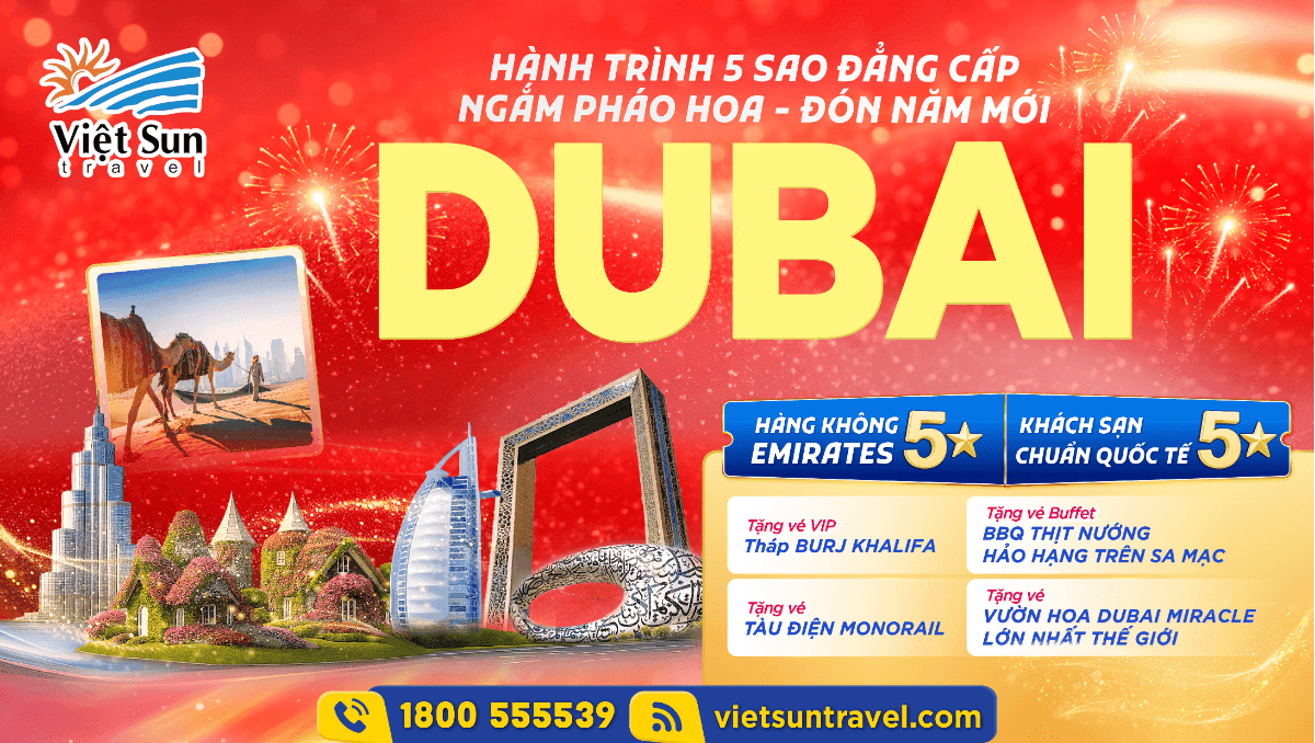 Tour 5 sao Dubai 5N4Đ