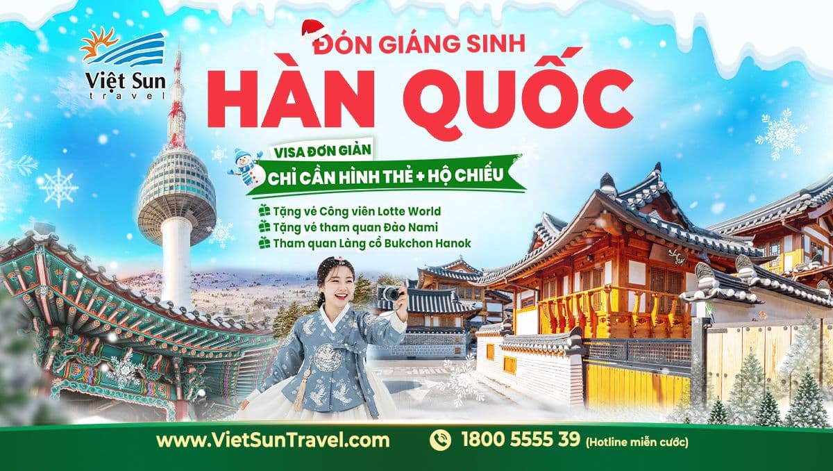 tour hàn quốc viet sun travel đón giáng sinh