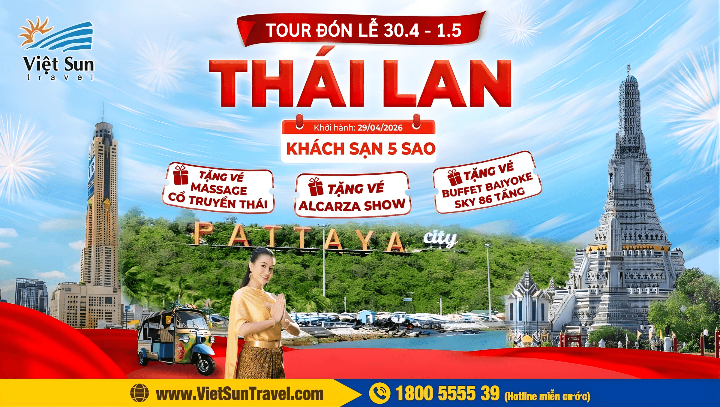 DU LỊCH THÁI LAN 30/4 VIET SUN TRAVEL