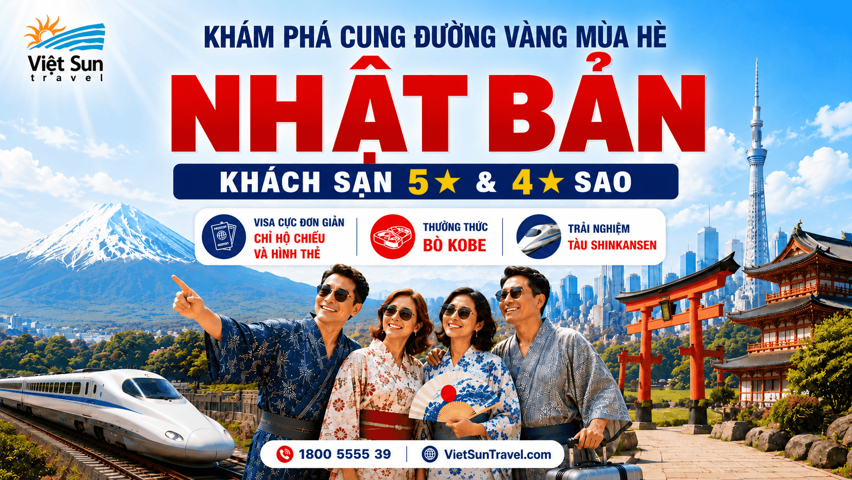 TOUR NHẬT BẢN CUNG ĐƯỜNG VÀNG MÙA HÈ 7N6Đ