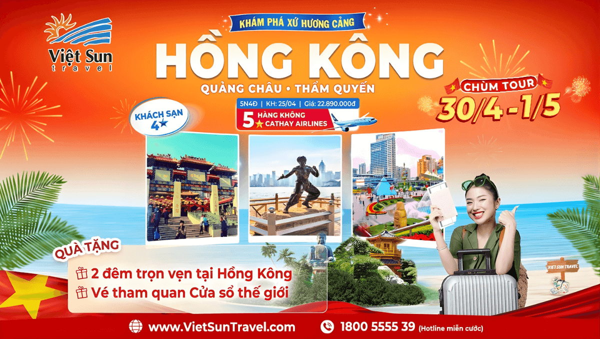 du lịch hongkong 30/4